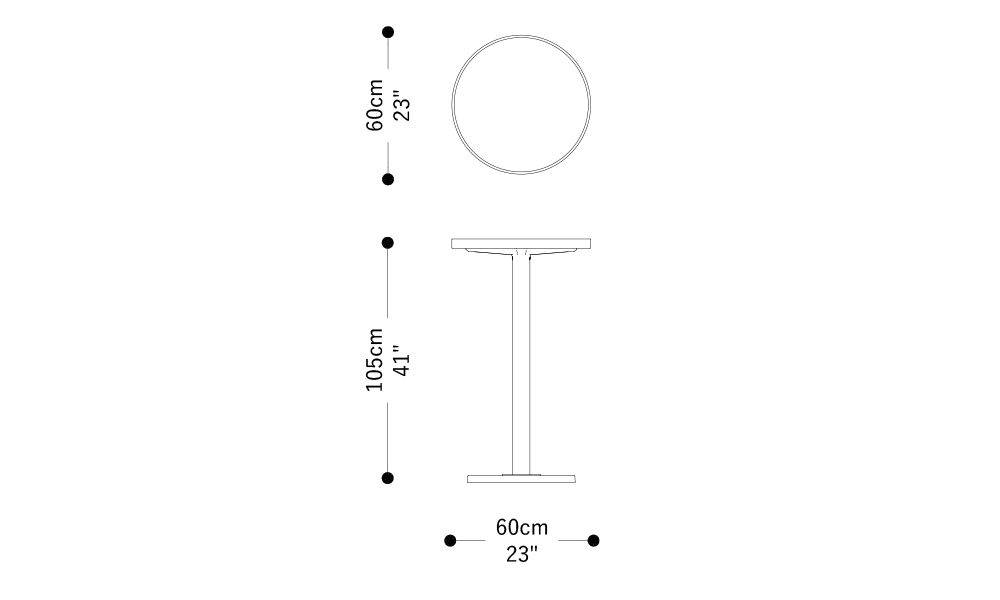 Image of the main dimensions of the product